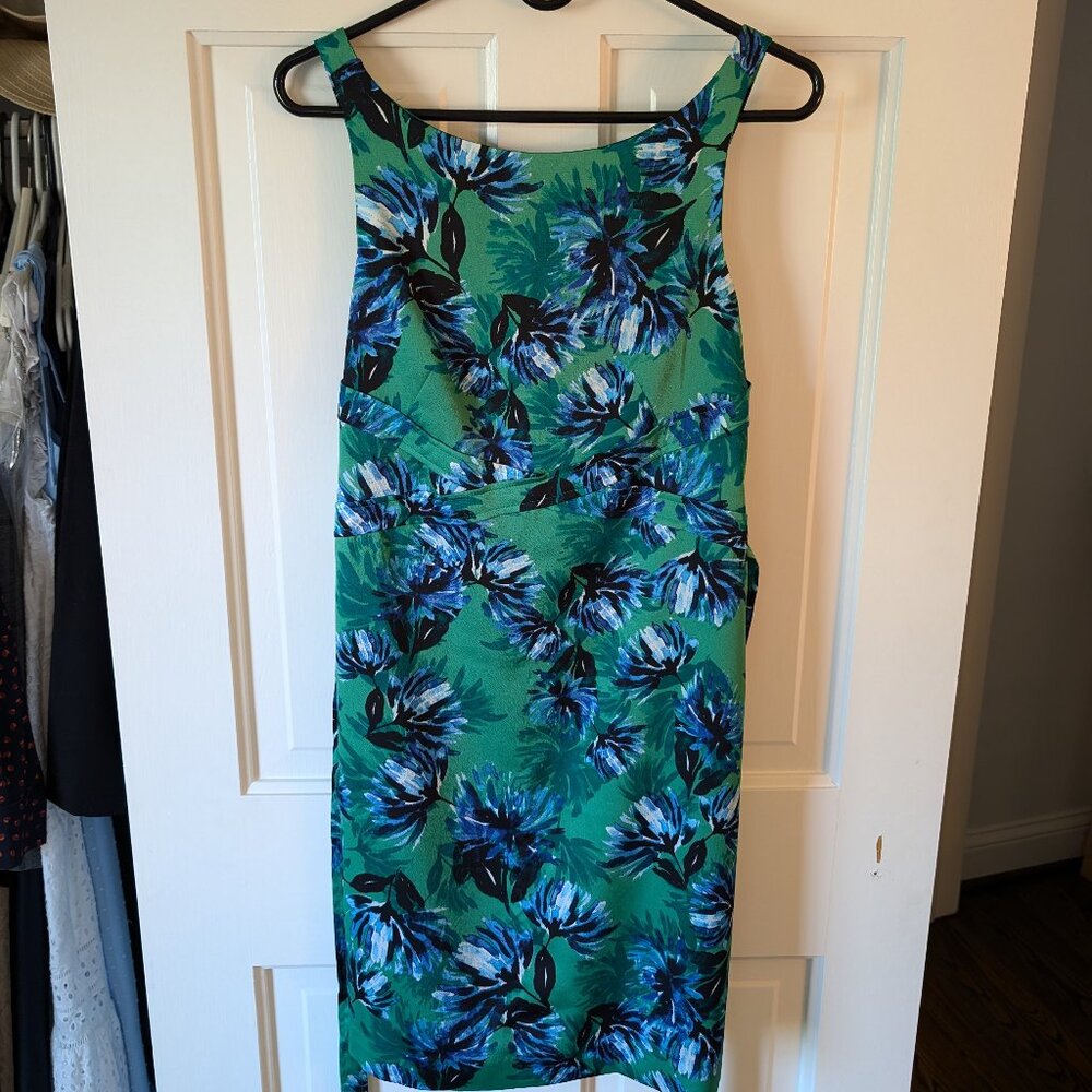 Banana Republic Green Blue Floral Summer Dress